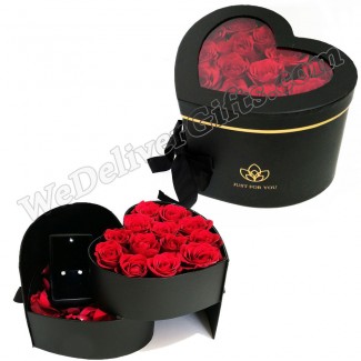 Just For you Heart Roses Box