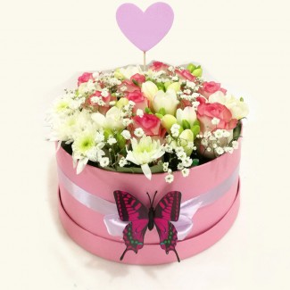 Sweet MOM Pink Flower Box