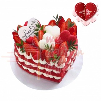 Heart Strawberry Cake