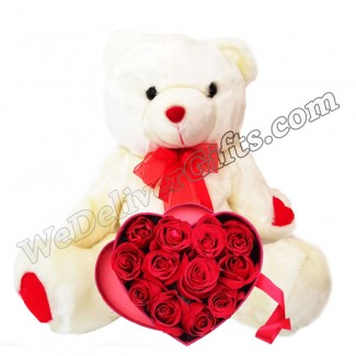 You re my Lovely Bear with Heart Roses