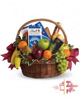 Cocktail of Fruits and Chocolates Basket