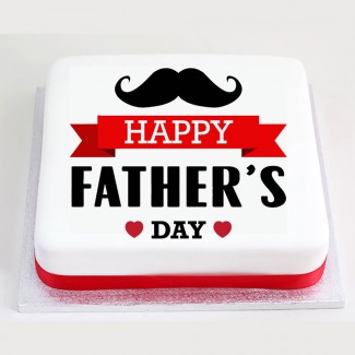 Happy Fathers day Mustache Cake