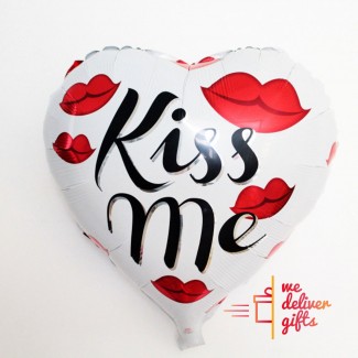 Kiss Me Heart Lips Balloon