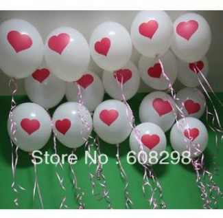 In Love with Hearts Flying Balloons