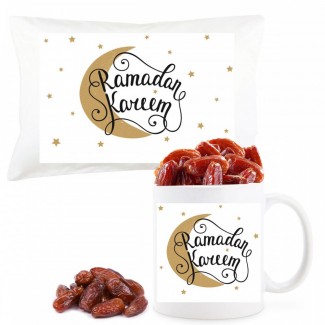 Ramadan Pillow , Mug and dates Gift