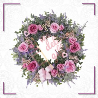 Pink Floral Wreath