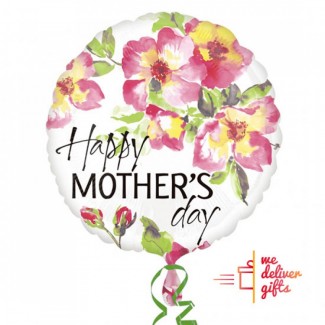 Happy mothers day flowers round balloon 43cm