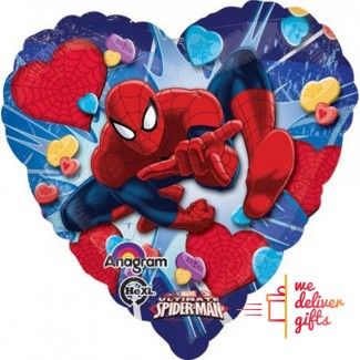 Ultimate spiderman love heart balloon